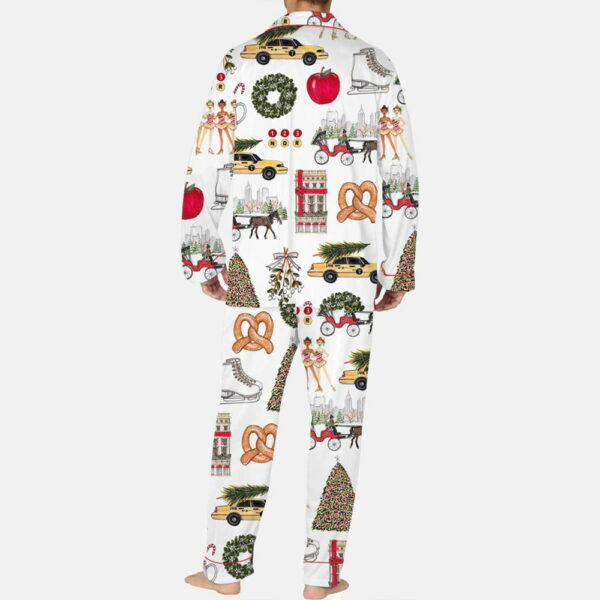 Christmas In New York Satin Pajama Set For Men