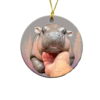 Cute Baby Hippo Moo Deng Ornament