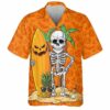 Halloween Skull Surfing Hawaiian Shirt