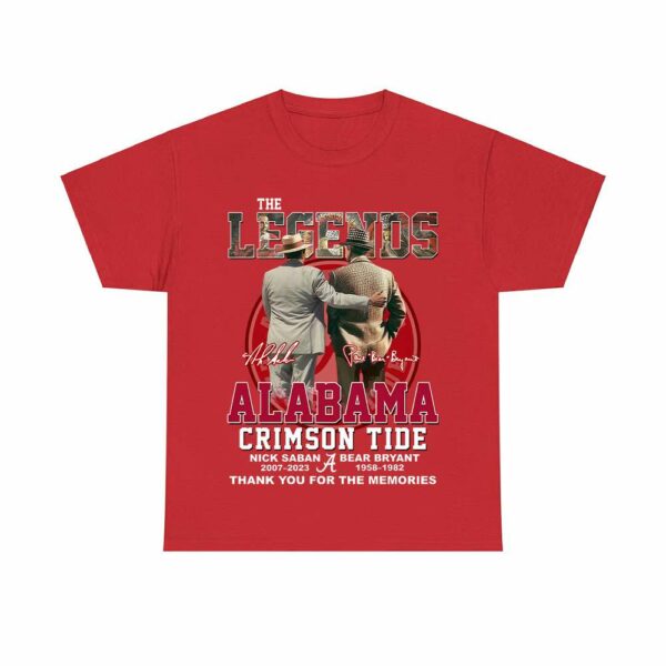 The Legends Alabama Nick Saban And Bear Bryant Thạnk You For The Memories Shirt