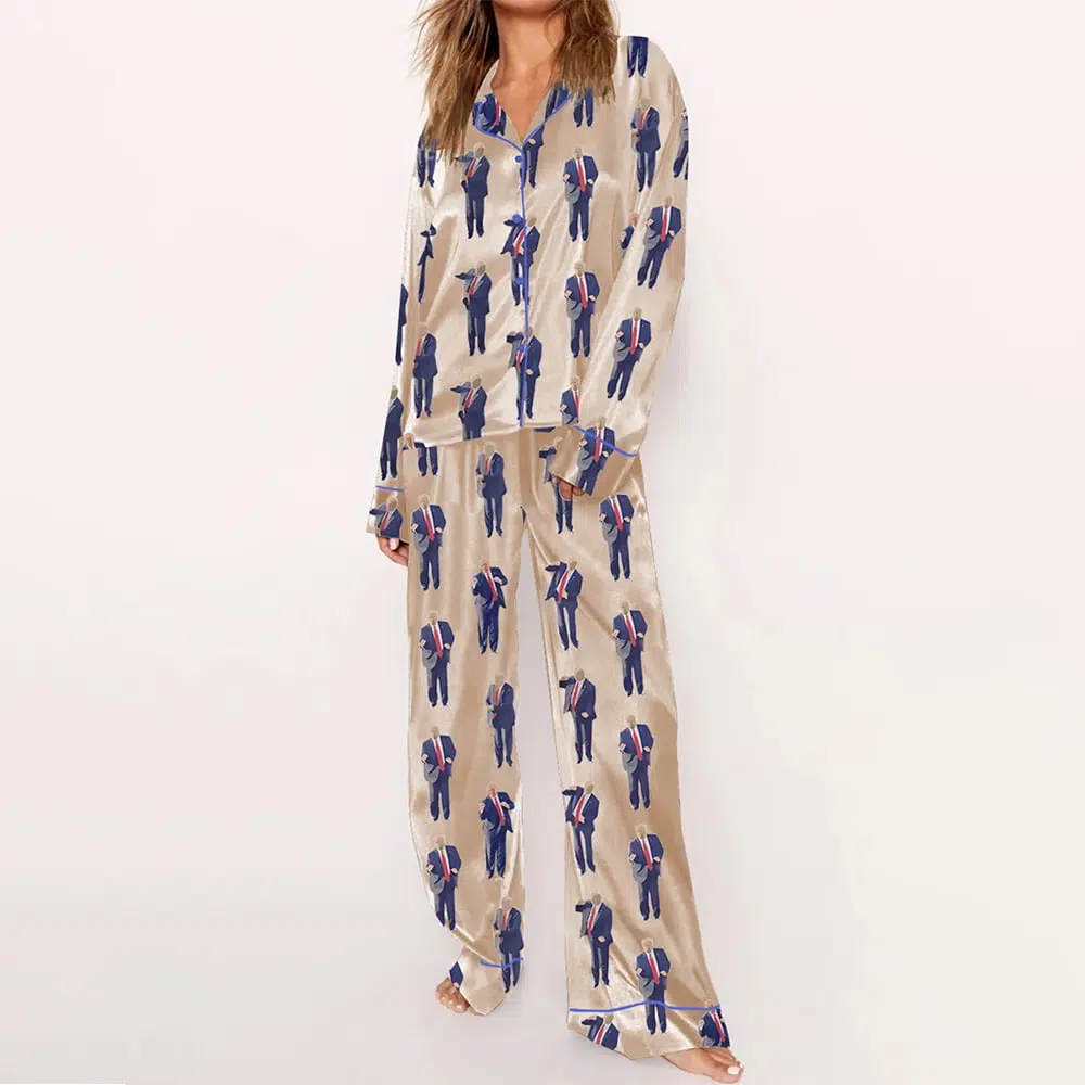 Trump Dance America Long Sleeve Pajama Set 2