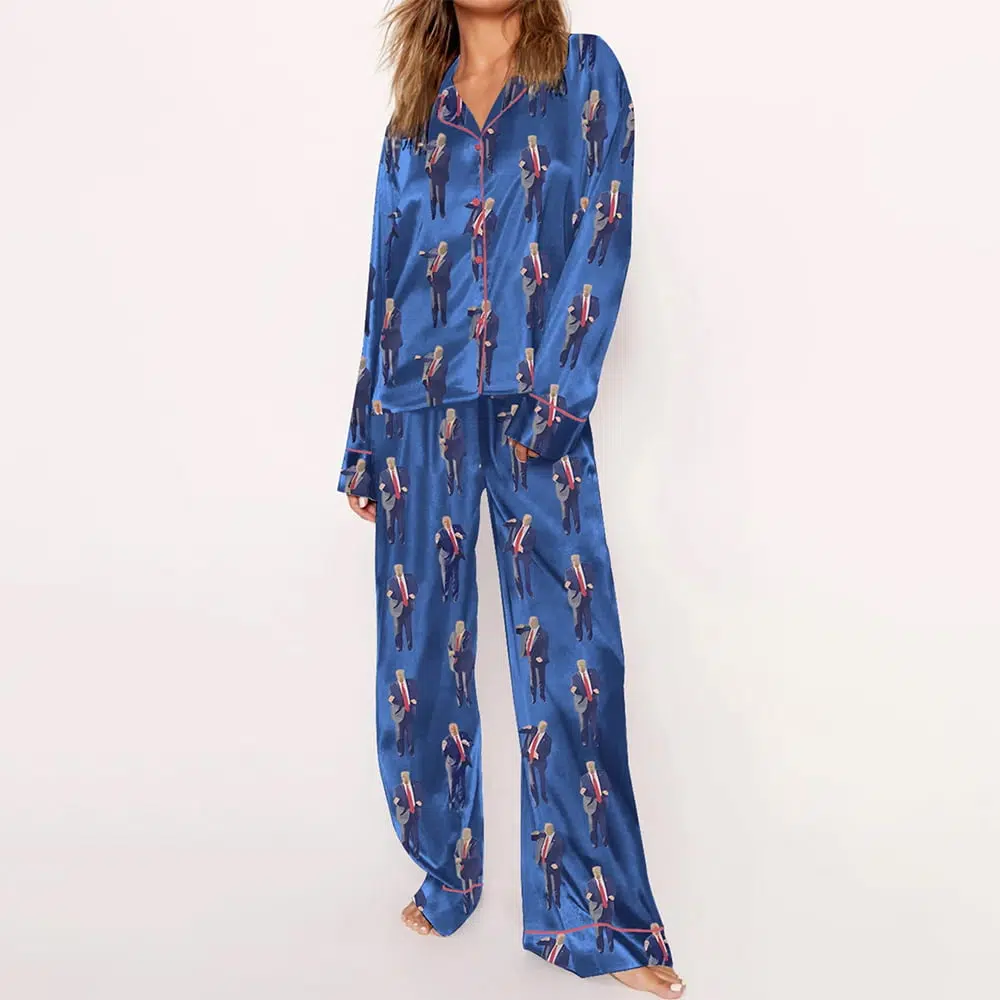 Trump Dance America Long Sleeve Pajama Set 3