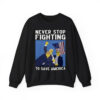 Trump Simpson Never Stop Fighting To Save America Shirt 2