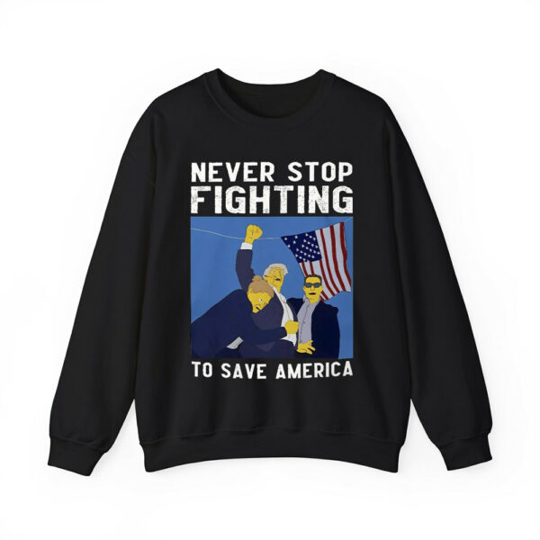 Trump Simpson Never Stop Fighting To Save America Shirt 2