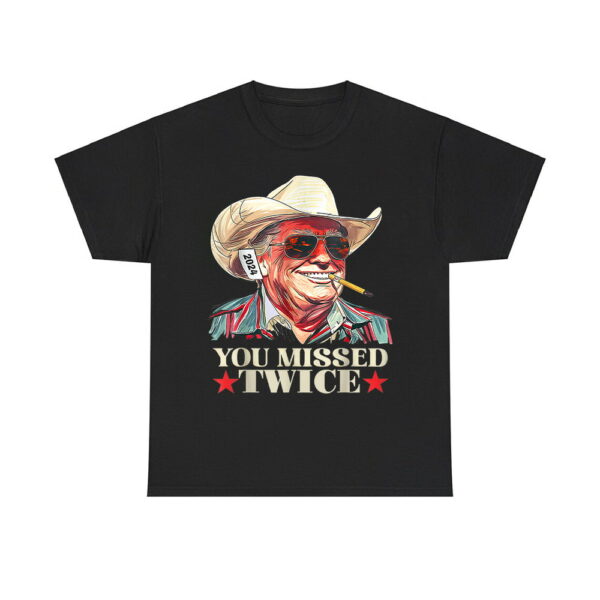 Western Trump Cowboy You Missed Twice 2024 USA Shirt