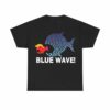 Women's Blue Fish Eating Red Fish Blue Wave 2024 Tee