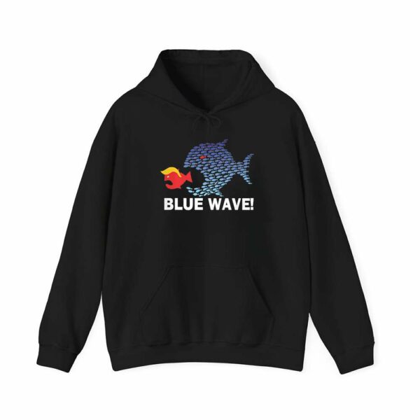 Women's Blue Fish Eating Red Fish Blue Wave 2024 Tee