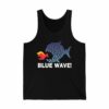 Women's Blue Fish Eating Red Fish Blue Wave 2024 Tee