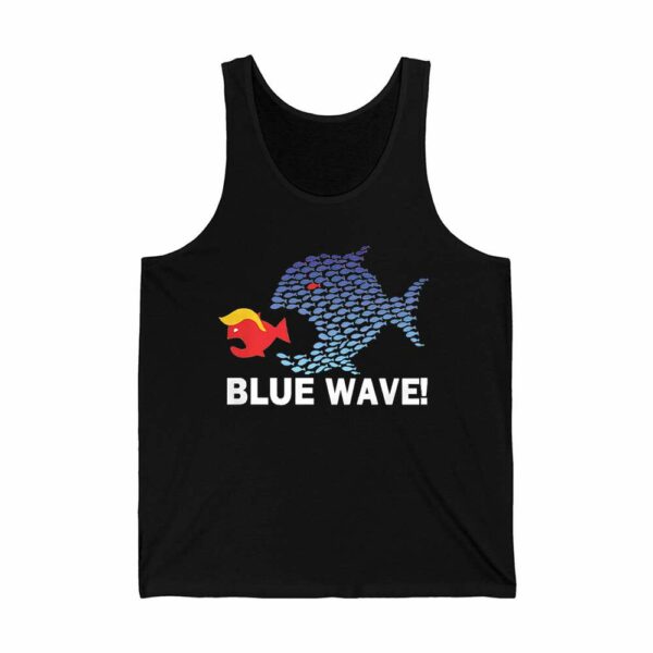 Women's Blue Fish Eating Red Fish Blue Wave 2024 Tee