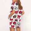 Womens Coquette Football Pajama Set 2