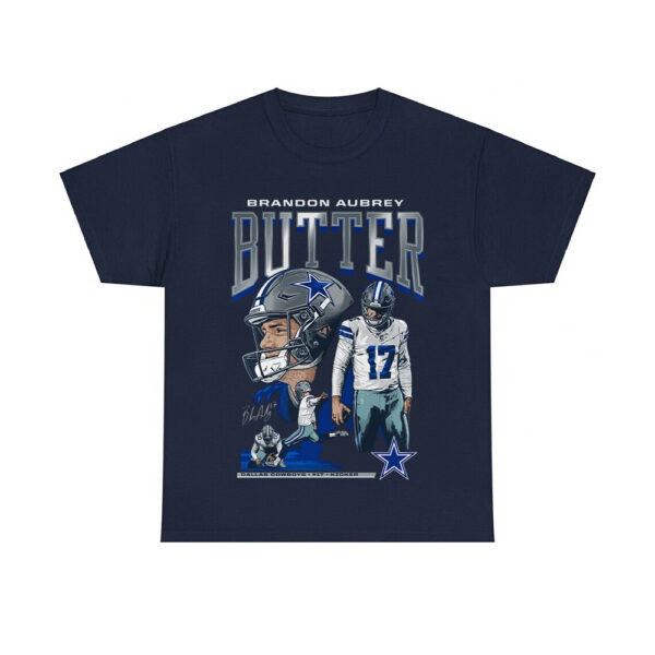 Brandon Aubrey 17 Kicker Butter Cowboys Shirt