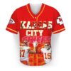 Chiefs Kelce Andy Reid Mahomes Baseball Jersey 2