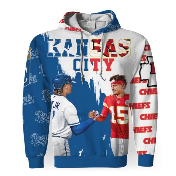 Chiefs Royals Perez Witt Jr Mahomes Kelce 3D Hoodie 2