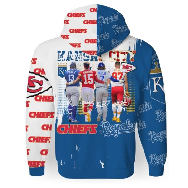 Chiefs Royals Perez Witt Jr Mahomes Kelce 3D Hoodie 3