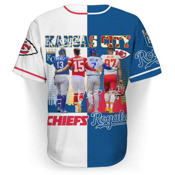 Chiefs Royals Perez Witt Jr Mahomes Kelce Baseball Jersey