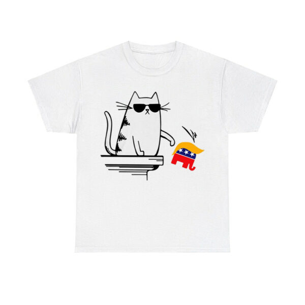 Cool Cat Knock Over Trump Elephant Hair 2024 Harris Walz Shirt