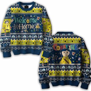 Coraline Welcome Home Ugly Christmas Sweater