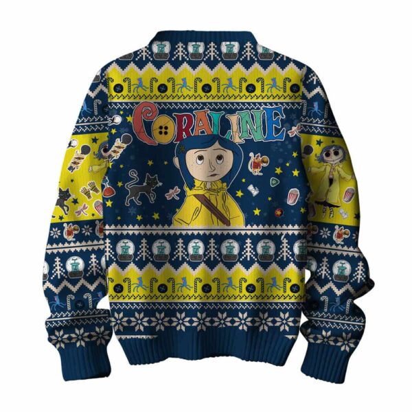 Coraline Welcome Home Ugly Christmas Sweater 3