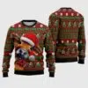 Cow In Santa Hat Ugly Christmas Sweater 2 Cow In Santa Hat Ugly Christmas Sweater