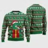 Dinosaur In Santa Hat Ugly Christmas Sweater 3 Dinosaur In Santa Hat Ugly Christmas Sweater 1
