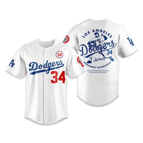 Dodgers Thank You For The Memories Fernando Valenzuela Jersey