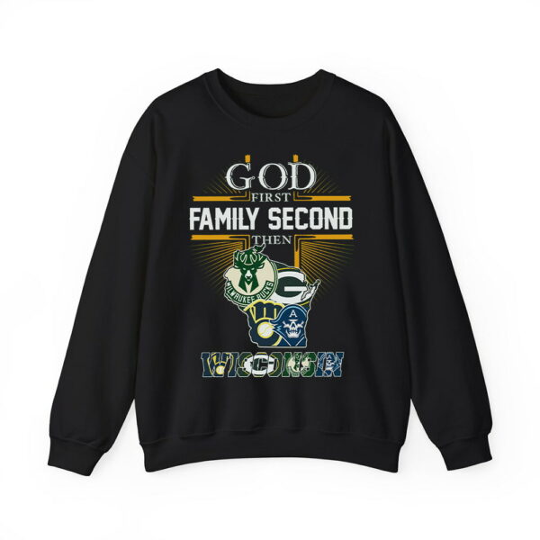 God First Family Second Then Wisconsin Sports Shirt 4