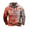 Halloween KILL YOUR LOCAL PEDO Red Letter Print Hoodie