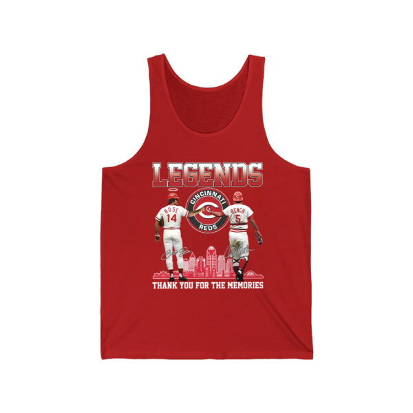 Legends Reds Pete Rose Johnny Bench Thank You For The Memories Shirt 4