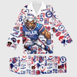 Live Love Bills Football Pajamas Set 1