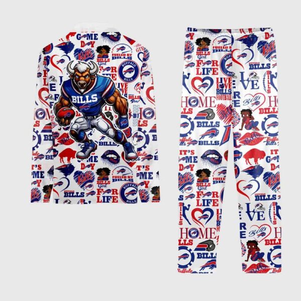 Live Love Bills Football Pajamas Set 3