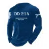 Mens DD214 America Official Man Card Print Casual Long Sleeve T-Shirt 4 Mens DD214 America Official Man Card Print Casual Long Sleeve T Shirt 2