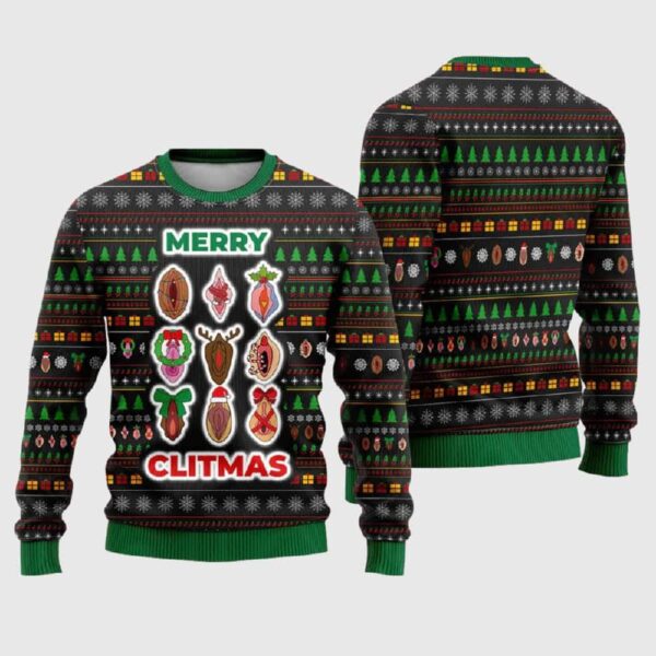 Merry Clitmas Funny Ugly Christmas Sweater 1