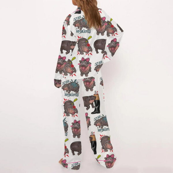 Moo Deng Satin Pajama Set 4