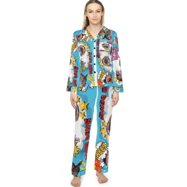 Moo Deng Women's Satin Pajamas