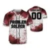 Problem Solved Bloody Halloween Baseball Jersey