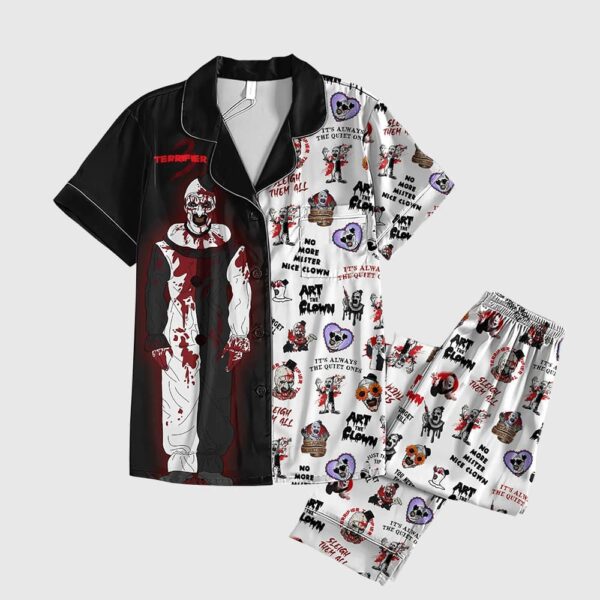 Terrifier 3 Art The Clown Sleigh Them All Pajama Set 1