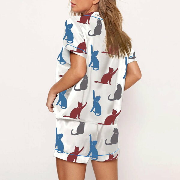 Womens Kamala Cat Print Pajama Set 2