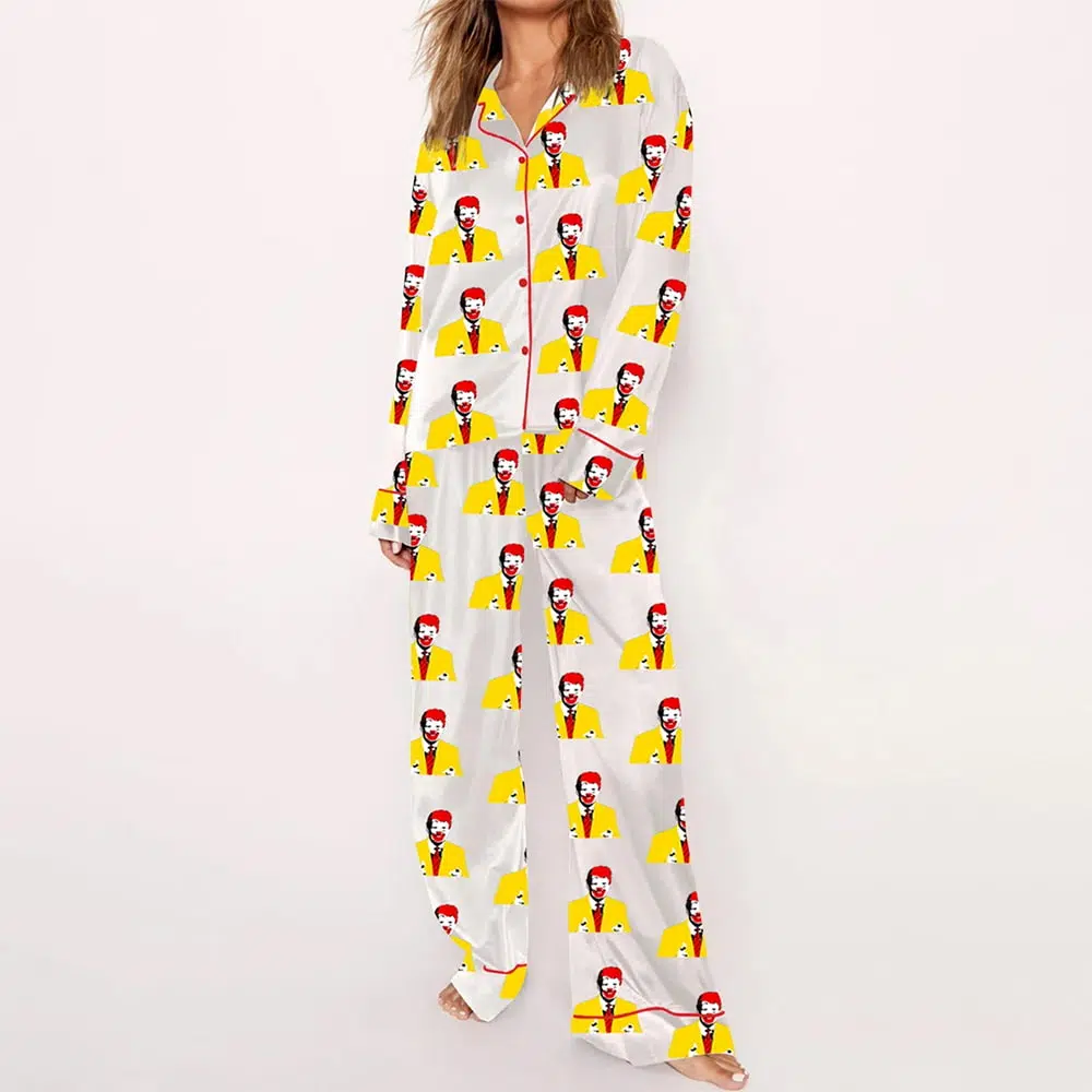 Women's MAGAdonald's McDonald Donald Trump Pajama Set Women's MAGAdonald's McDonald Donald Trump Pajama Set