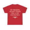 Womens My Favourite Hockey Player Calls Me Grandma Printed Casual Sweatshirt 1