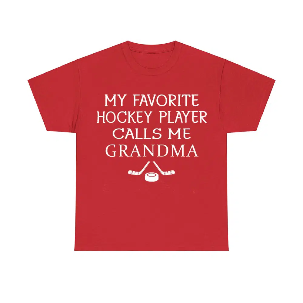 Womens My Favourite Hockey Player Calls Me Grandma Printed Casual Sweatshirt 1