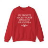 Womens My Favourite Hockey Player Calls Me Grandma Printed Casual Sweatshirt