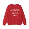 Womens My Favourite Hockey Player Calls Me Grandma Printed Casual Sweatshirt