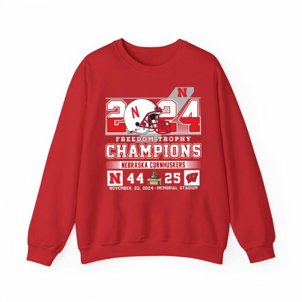 2024 Freedom Trophy Champions Nebraska 44 25 Wisconsin Shirt 4