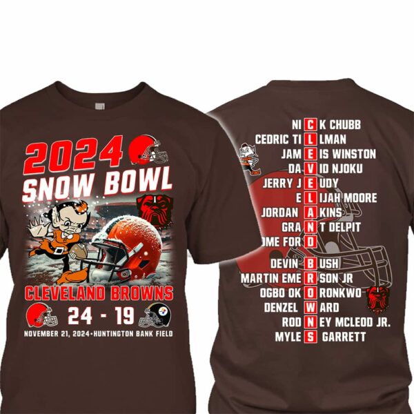 2024 Snow Bowl Browns 24-19 Steelers Shirt