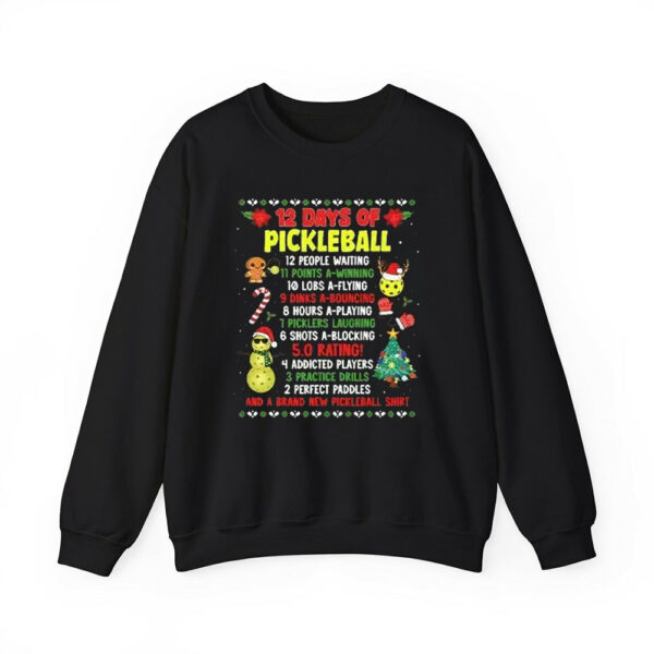 Christmas 12 Days Of Pickleball Shirt 2