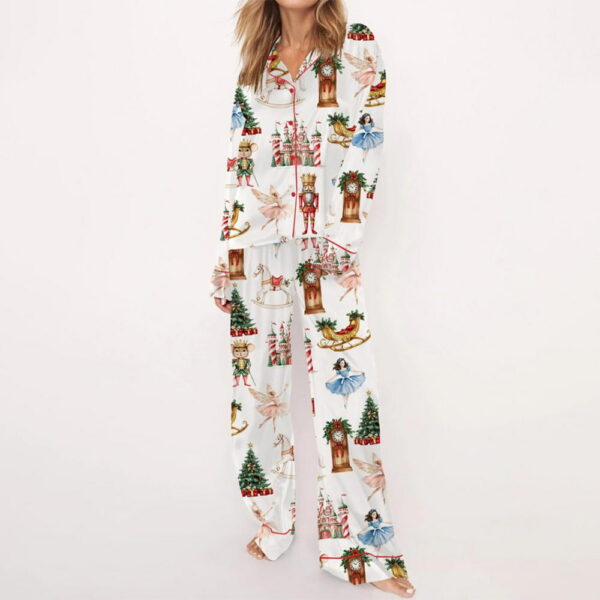 Christmas Nutcracker Ballet Satin Pajama Set For Women 2