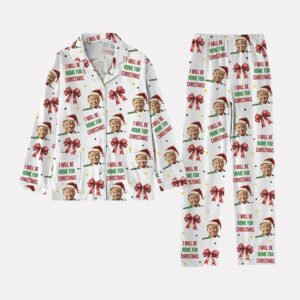 Coquette Trump I'll Be Home For Christmas Pajamas Set