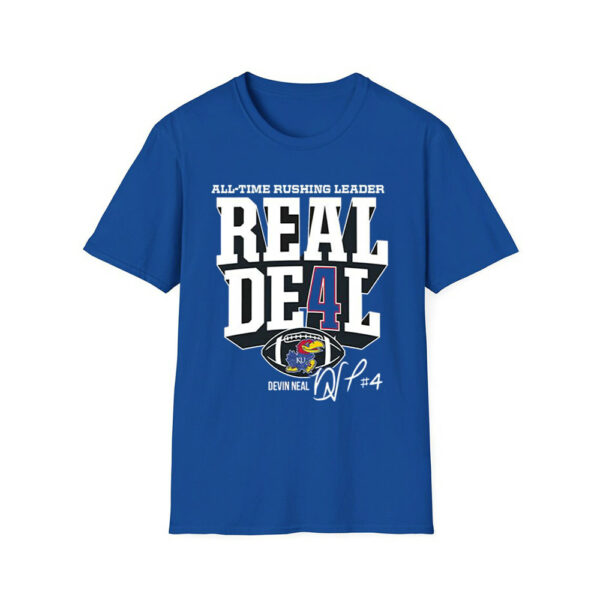 Devin Neal Jayhawks All-Time Rushing Leader Real Deal Shirt