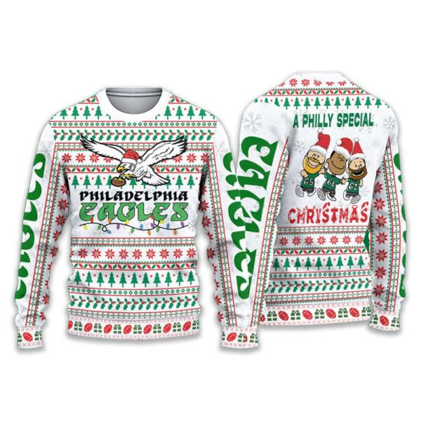 Eagles 2024 A Philly Special Ugly Christmas Sweater