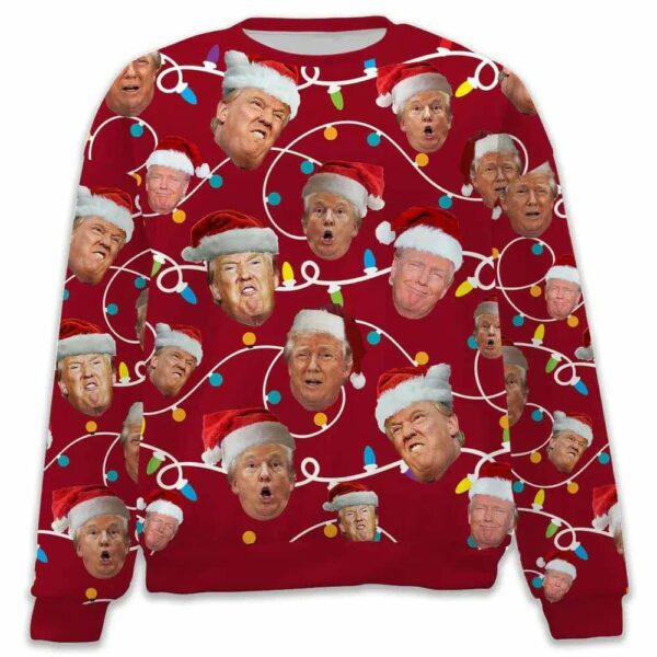 Funny Trump Face 2024 Ugly Sweater 2